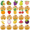 Mulukaya Fruit Cupcake Toppers, 30 Pcs, Paper, Watermelon Lemon Grape Banana Strawberry, Model 552, Party Decorations