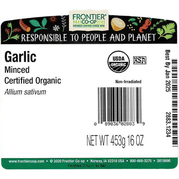 Frontier Organic Bulk Garlic Flakes, 1 Lb