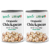 Food to Live Organic Canned Chickpeas, 14 oz (Pack of 2) - Unsalted Non-GMO Garbanzo Beans. Vegan. Good Source of Fiber and Prot