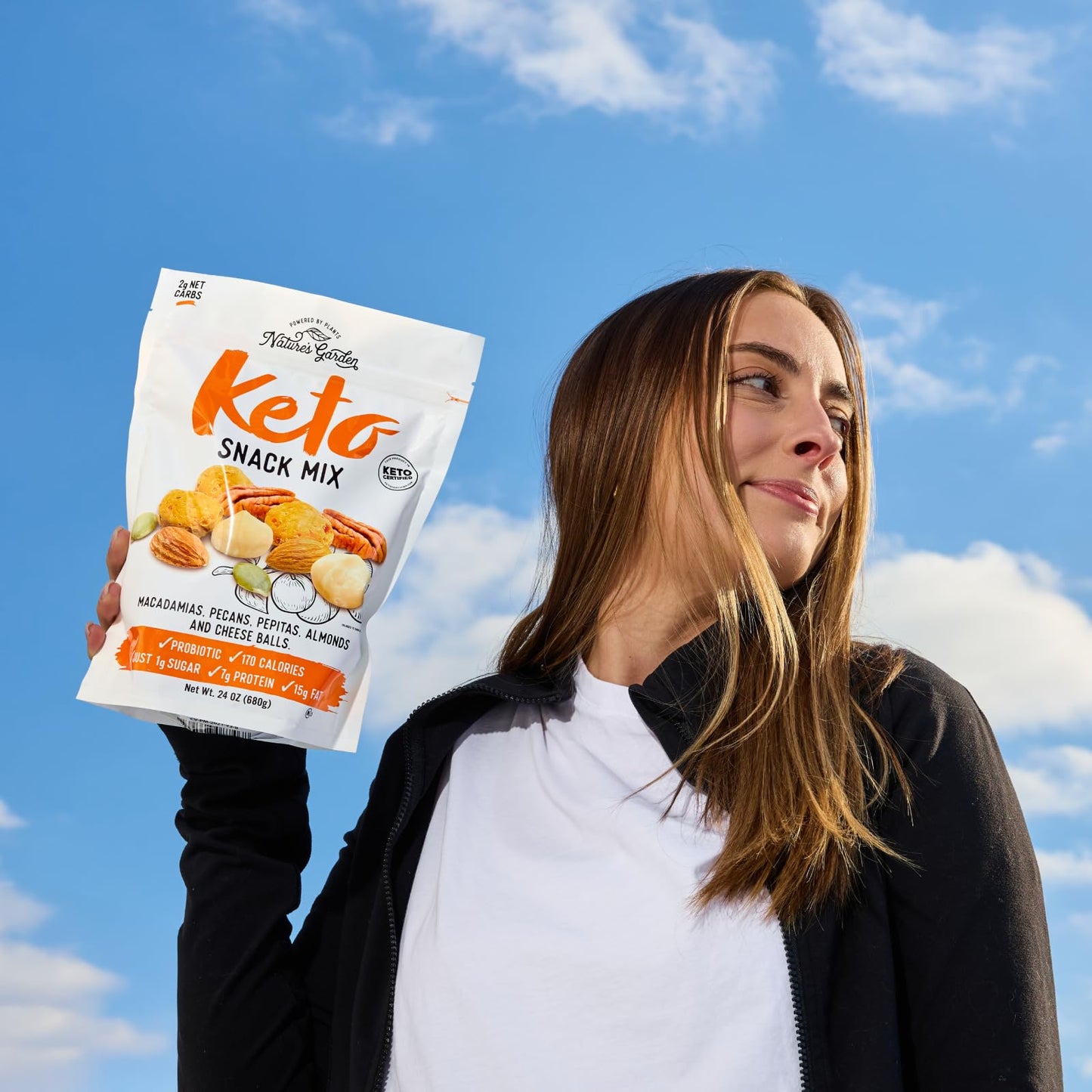 Natures Garden Keto Snack Mix - Probiotic Cheese Balls, Crunchy Keto Snack, Keto Snack Mix, Low Carb, All Natural, Heart Healthy