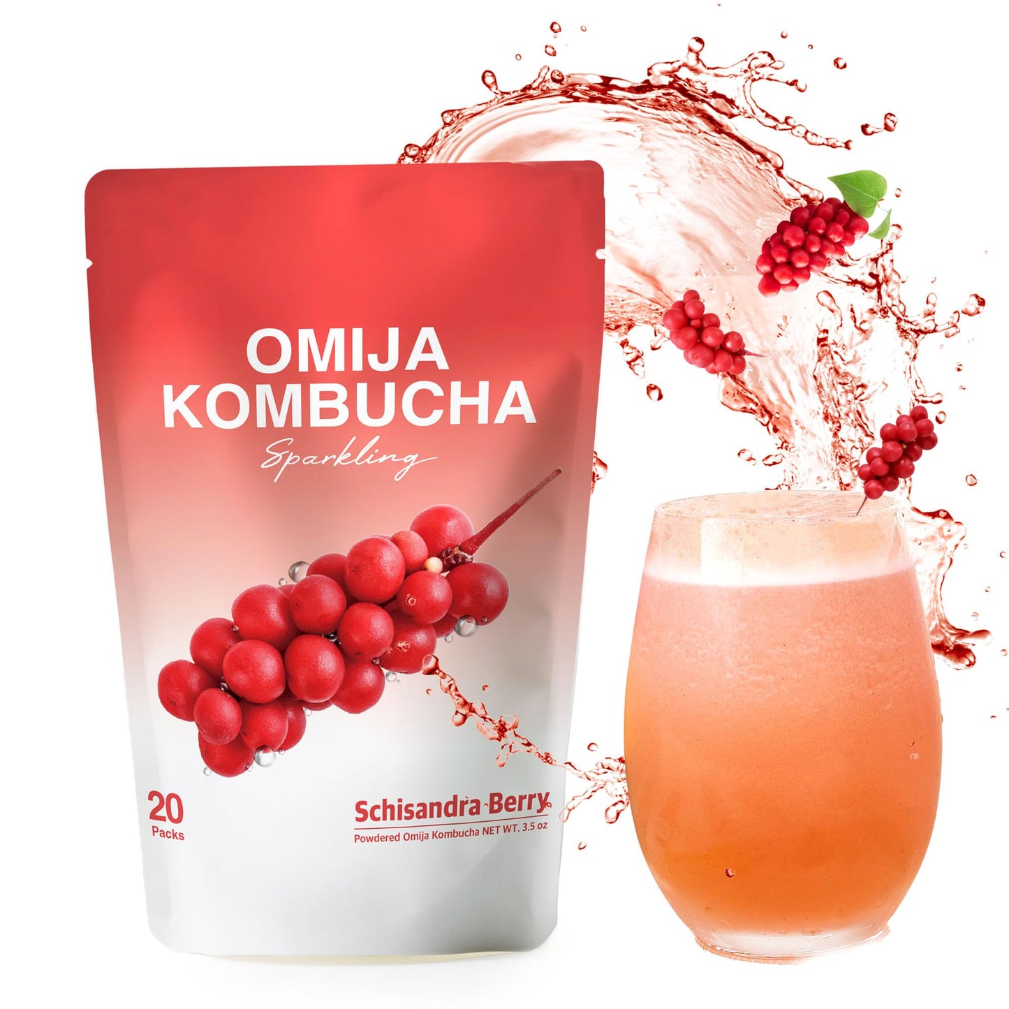 Dalamhari Kombucha Powder | Schisandra Berry Omija 20T | Kombucha Drink Probiotic Soda Urban Kombucha Synergy Scoby Kombucha Sta