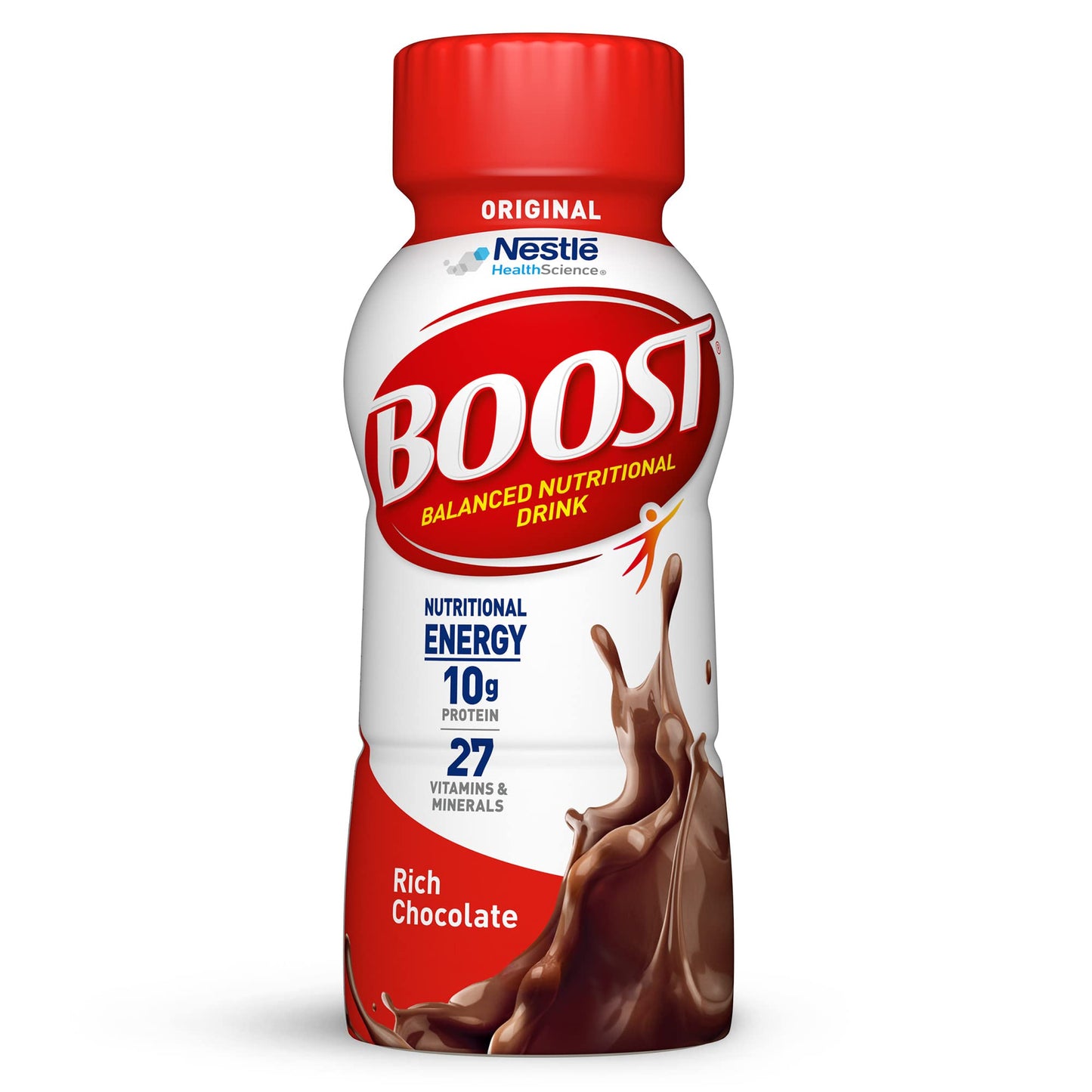 BOOST Original Ready to Drink Nutritional Drinks, Rich Chocolate, 8 Fl Oz Bottles, Pack of 24
