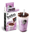 J WAY Instant Boba Bubble Pearl Taro Milk Tea Kit with Authentic Brown Sugar Tapioca Boba, Ready in Under One Minute, Paper Stra