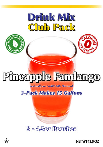 Gramzero Pineapple Fandango Zero Calorie Sugar Free Drink Mix, Great For Nutrition Club Loaded Tea, Stevia Sweetened
