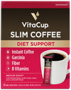 Vitacup Slim Instant Coffee Packets, With Garcinia, Fiber, B Vitamins, Skinny Coffee, Bold & Smooth, Medium Dark Roast, 100% Ara