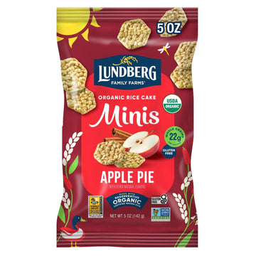 Lundberg Organic Apple Pie Rice Cake Minis Gluten-Free Whole Grain Usda Certified Non-Gmo Project Verified 5 Oz