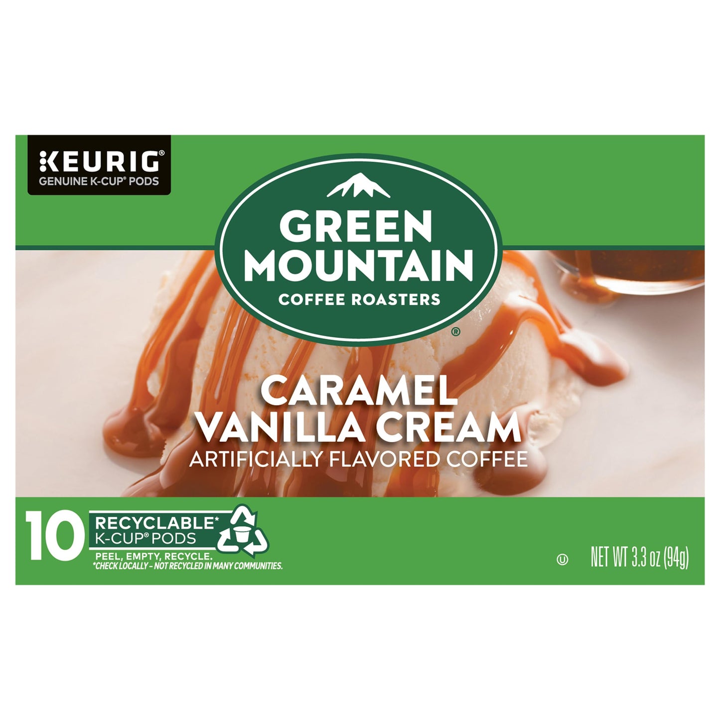 Green Mountain Coffee Roasters Caramel Vanilla Cream Keurig K-Cup Coffee 10 Ct