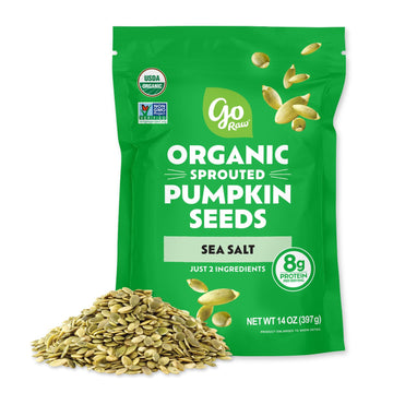 Go Raw Organic Sprouted Pumpkin Seeds, 14 Oz Bag - Healthy Snack, Non-GMO, Gluten-Free, KHR-290