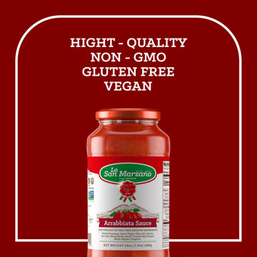 La San Marzano Arrabiata Pasta Sauce, All Natural, Vegan, Gluten Free, 24 oz (Pack of 4)