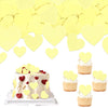 60 PCS Edible Heart Cupcake Toppers Sweet Love Valentine's Day Cake Decorations Edible Heart Cake Toppers for Valentine's Day We