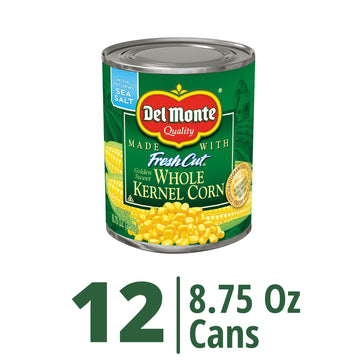 Del Monte Canned Fresh Cut Golden Sweet Whole Kernel Corn, 8.75-Ounce (Pack Of 12)