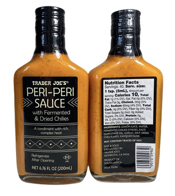 Chilies Trader Joe's Peri-Peri Sauce - Fermented Dried Chilies, 6.76 Fl Oz (Pack of 2)