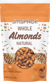 JMSPACK - Natural Whole Almonds, 16 ounce (1 lb)