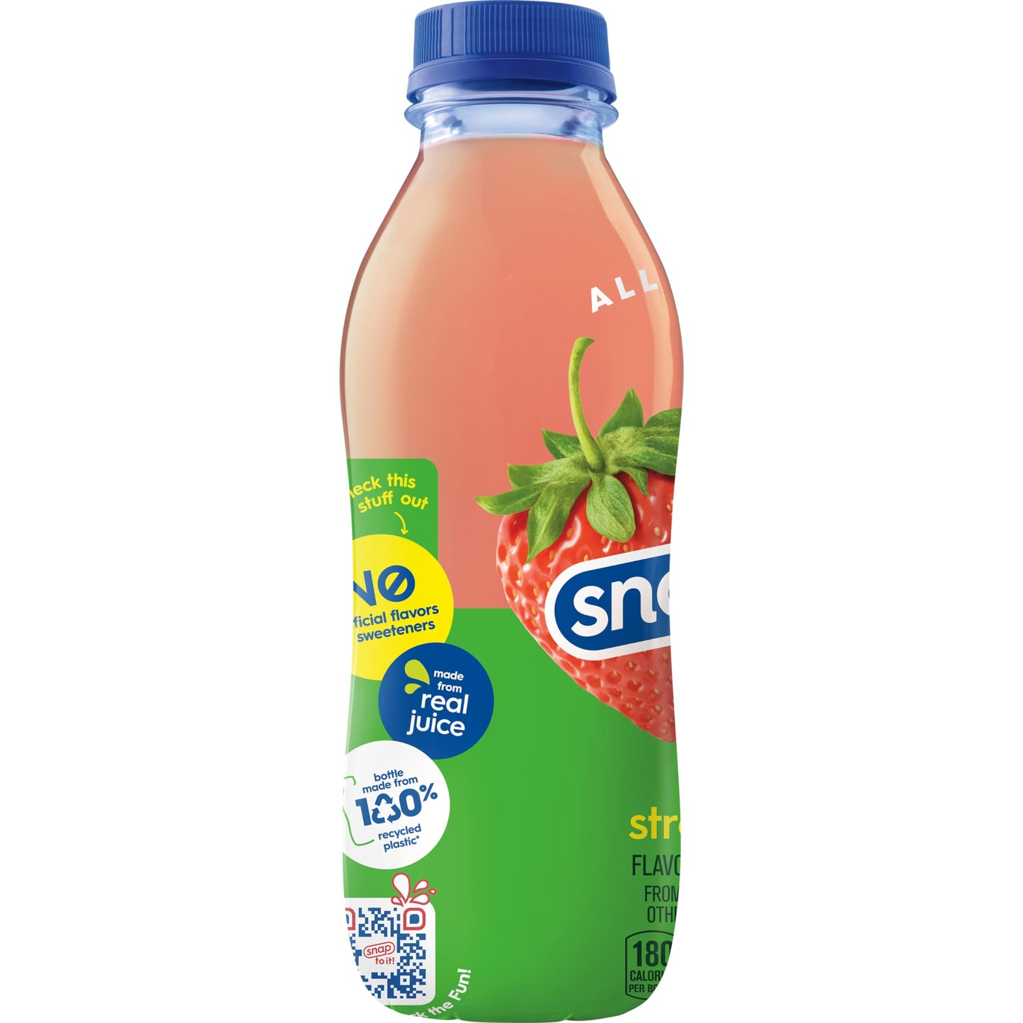 Snapple Kiwi Strawberry Juice Drink, 16 Fl Oz Bottle, Pack of 12, All Natural, No Artificial Flavors, 3% Real Juice