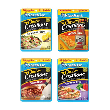 Starkist Chicken Creations 8 Flavor (8 Count) Variety Pack Of Pantry Staple Pouches By Ziggalou