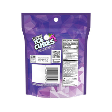 ICE BREAKERS Ice Cubes Arctic Grape Sugar Free Chewing Gum Pouch, 8.11 oz (100 Pieces) (Pack of 2)