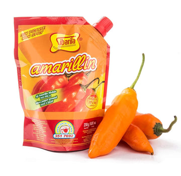 Sibarita - Aji Amarillo Pepper Sauce - Peruvian Yellow Chili Paste Peppers - Non Spicy - 250 Grams - 8.82 Oz - 2 Pack
