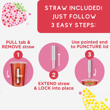 Joyba Reduced Sugar Peach Mango Black Tea Bubble Tea, 4 Pack, 12 Fl. Oz. Cups