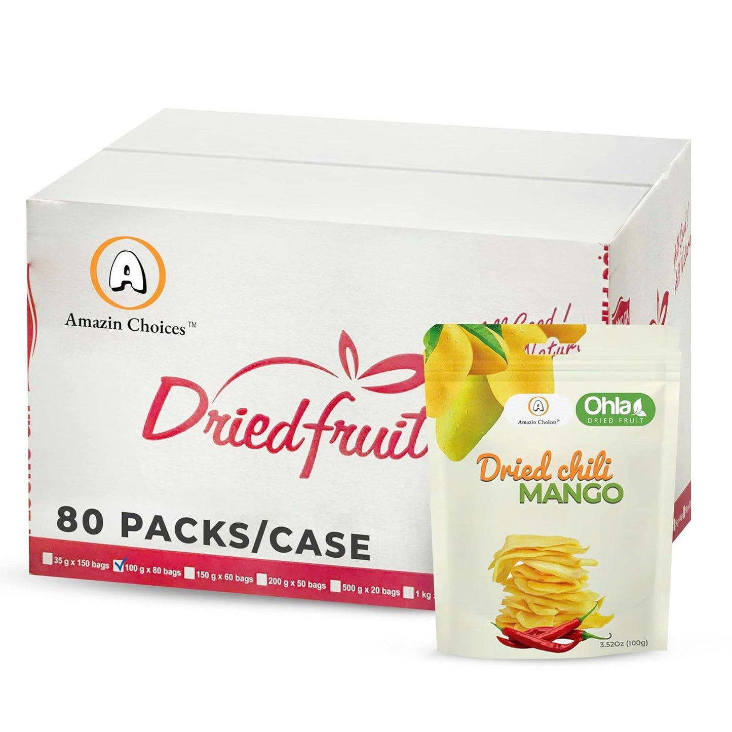 Amazin Choices Dried Chili Mango, 3.5 oz.