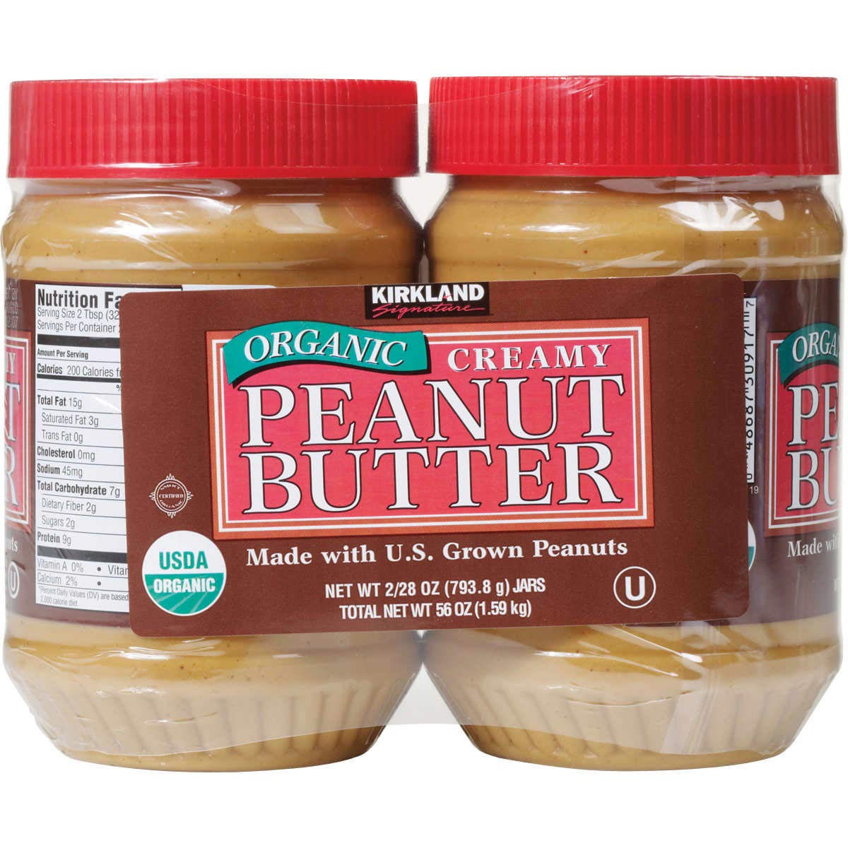 Kirkland Signature Organic Peanut Butter, 28 Oz, 2-Count