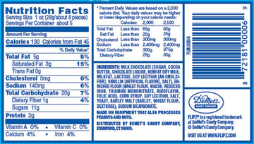 Demet'S Flipz Pretzels, Milk Chocolate, 5 Oz