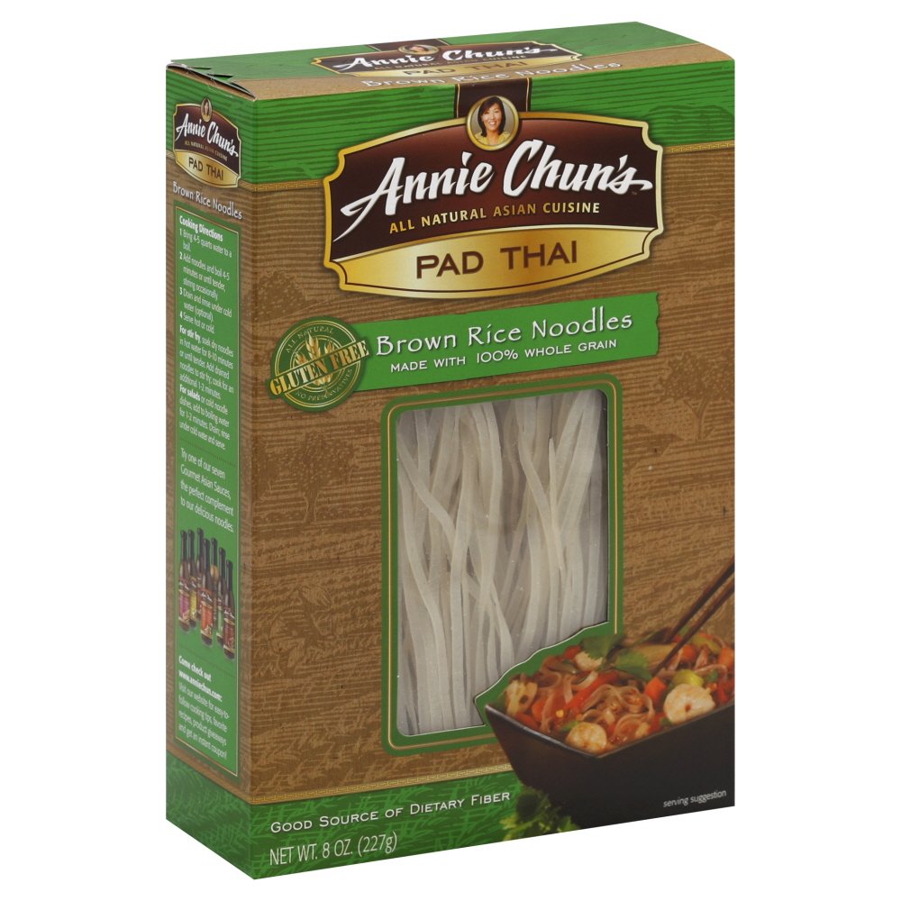 ANNIE cHUNS NOODLE BRWN RIcE PAD THAI 8 OZ PK- 6