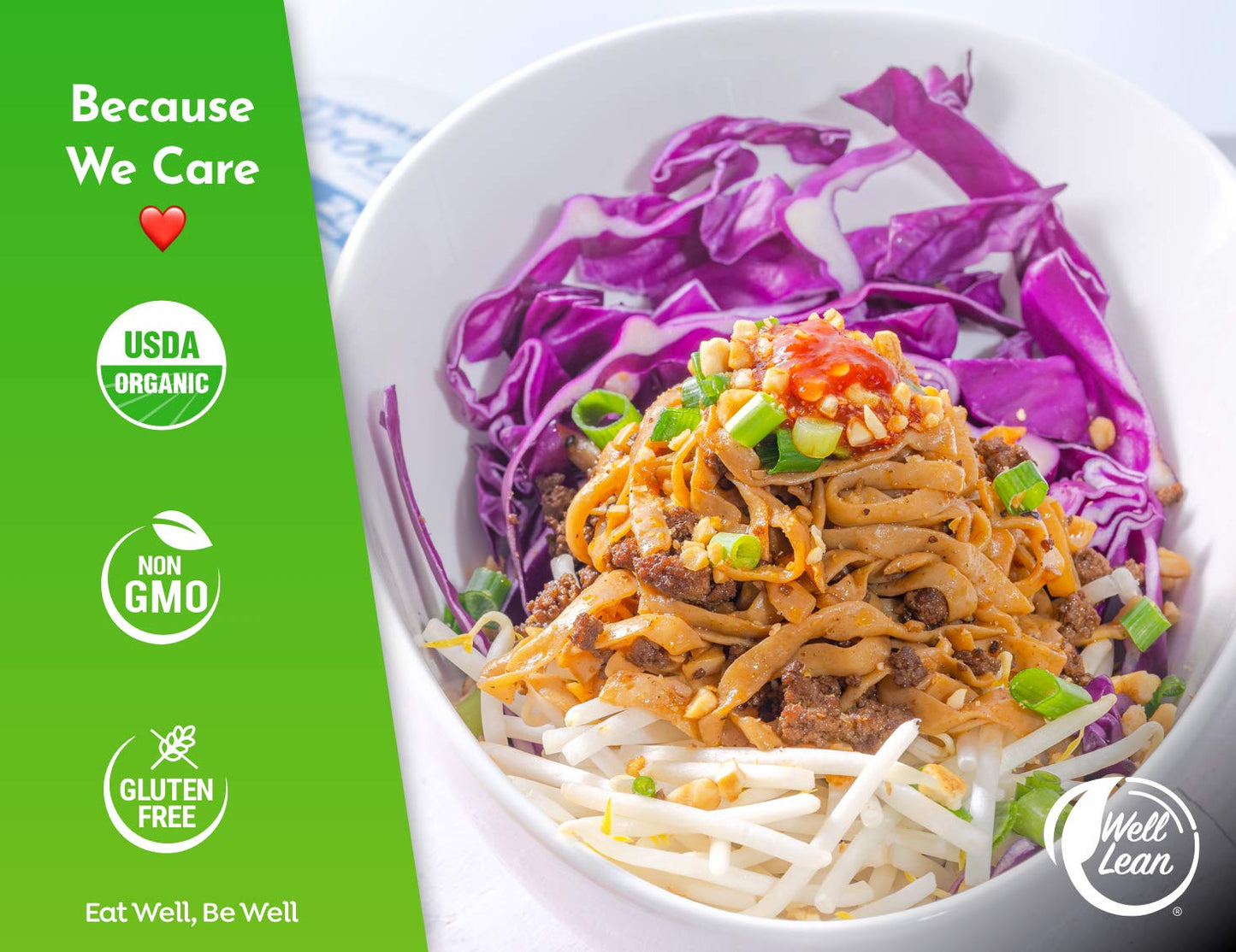 Well Lean Organic Variety Pack - Premium Shirataki Konjac Pasta - USDA Organic, 100% Plant Based, Keto Friendly, Zero Net Carb,