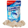 Vacplus Septic Tank Treatment - 12 Packs For 1-Year Supply, Flushable & Dissolvable Septic Tank Treatment Packets With Easy Operation, Biodegradable Septic Tank Treatment Enzymes For Wastes & Odors