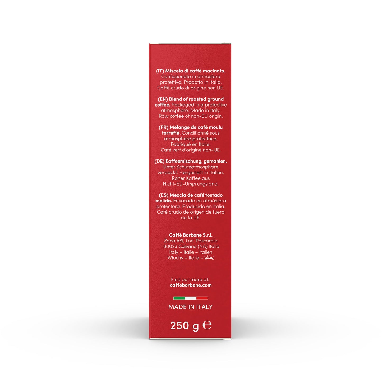 Caffe Borbone Ground Coffee, Espresso Intenso, Medium Roast, Full-Bodied And Strong, Premium Robusta Ground Coffee, Roasted, Gro