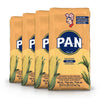 P.A.N. Yellow Corn Meal - Pre-Cooked Gluten Free And Kosher Flour For Arepas (2.2 Lb/Pack Of 4)