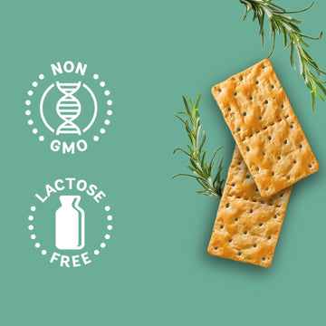 Schar Rosemary Table Crackers 5-Pack - Gluten-Free, Lactose-Free, Non-GMO Crisp Crackers with Savory Rosemary Flavor - Portable