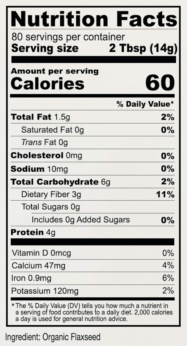 Anthony's Organic Flaxseed Meal, 2.5 lb - Gluten Free, Cold Milled, Ultra Fine Powder, Keto Friendly, Non-GMO