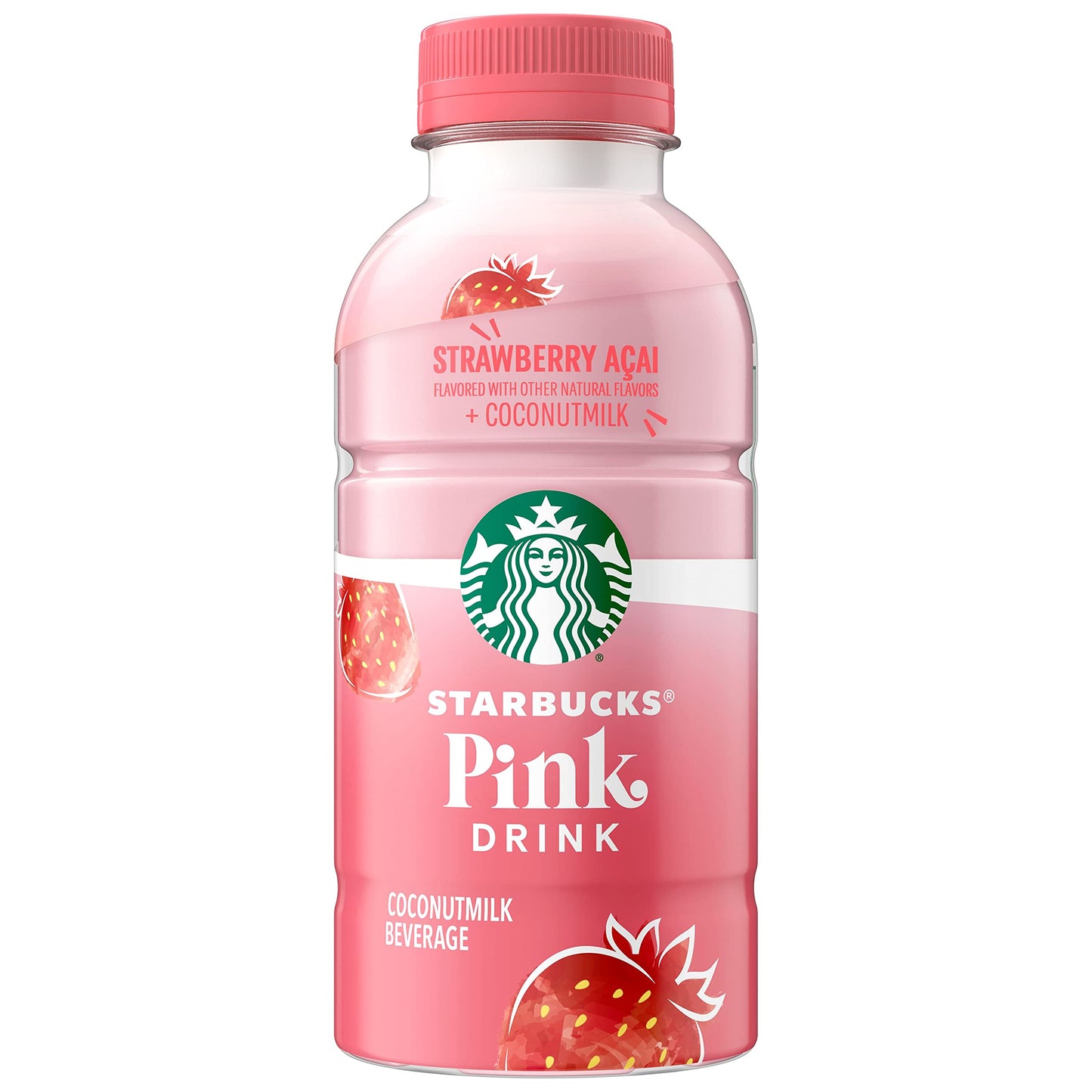 Starbucks Pink Drink, Strawberry Acai with Coconut Milk, 14oz Bottle