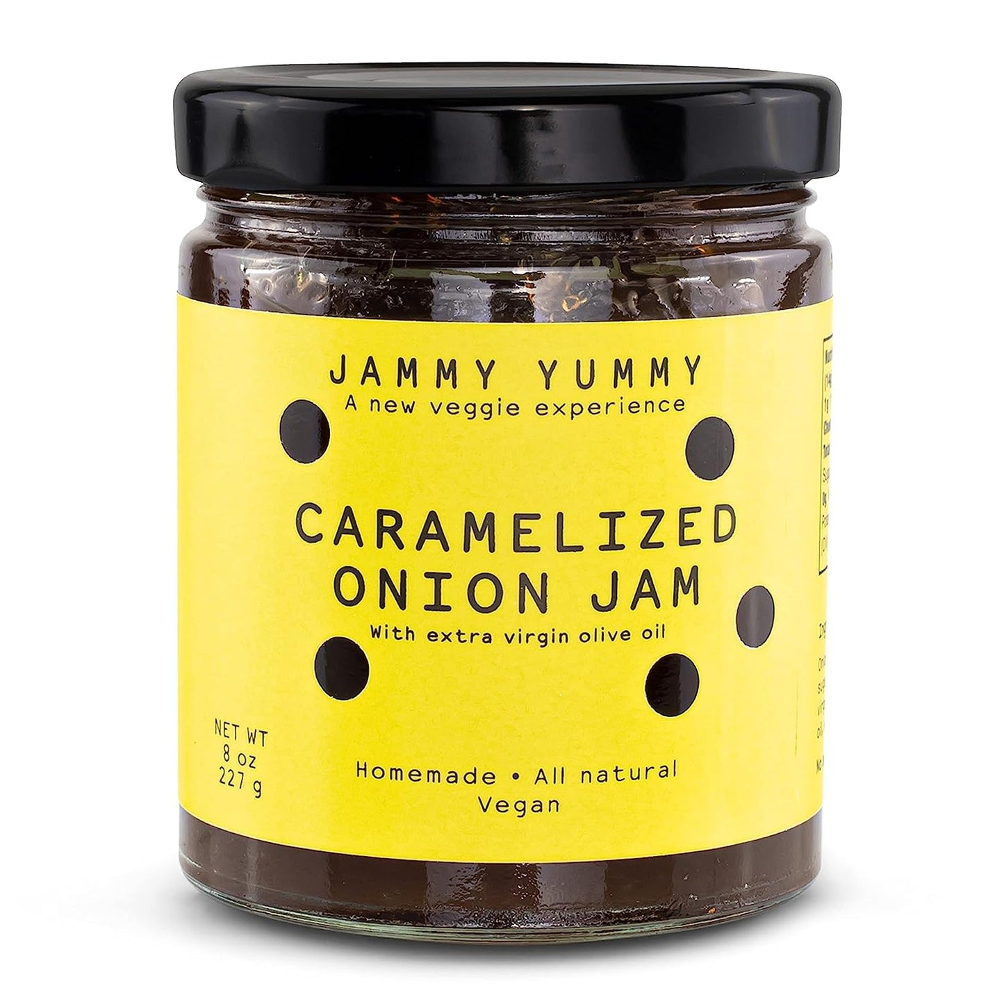 Caramelized Onion 8oz Spread - All Natural Onion Jam - Real Caramelized Onion - JAMMY YUMMY- Made with Onions, Sugar, Extra Virg