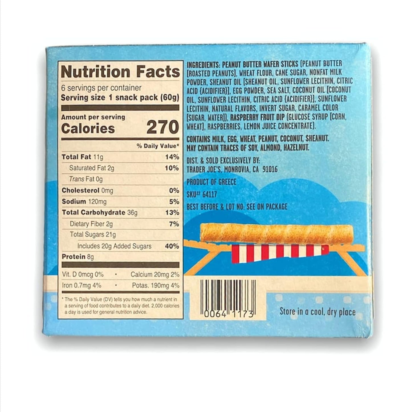 Pb&J Crispy Peanut Butter Filled Wafer Sticks With Raspberry Fuit Dip (2 Packs)