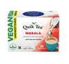 Quiktea Vegan Unsweetened Masala Instant Chai Tea Latte - 10 Count Single Box - Convenient, Easy Ayurvedic Dairy Free Alternativ