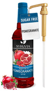 Syruvia Pomegranate Sugar-Free Syrup - 0 Calorie - Premium Flavoring Syrup for Tea, Italian Sodas, Beverages, Desserts, Ice Crea