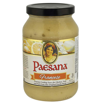Paesana Gourmet Cooking Sauce - Simmer Sauce with White Wine, 15.75 oz Jar (Pack of 6) - Great for Chicken, Veal, or Fish