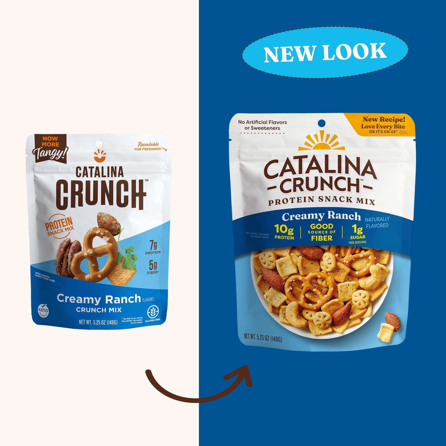 Catalina Crunch Protein Snack Mix - 10G Protein, 1G Sugar Per Serving - Good Source Of Fiber, Keto, Gluten Free - Creamy Ranch, 5.25 Ounce Bag (Pack Of 1)