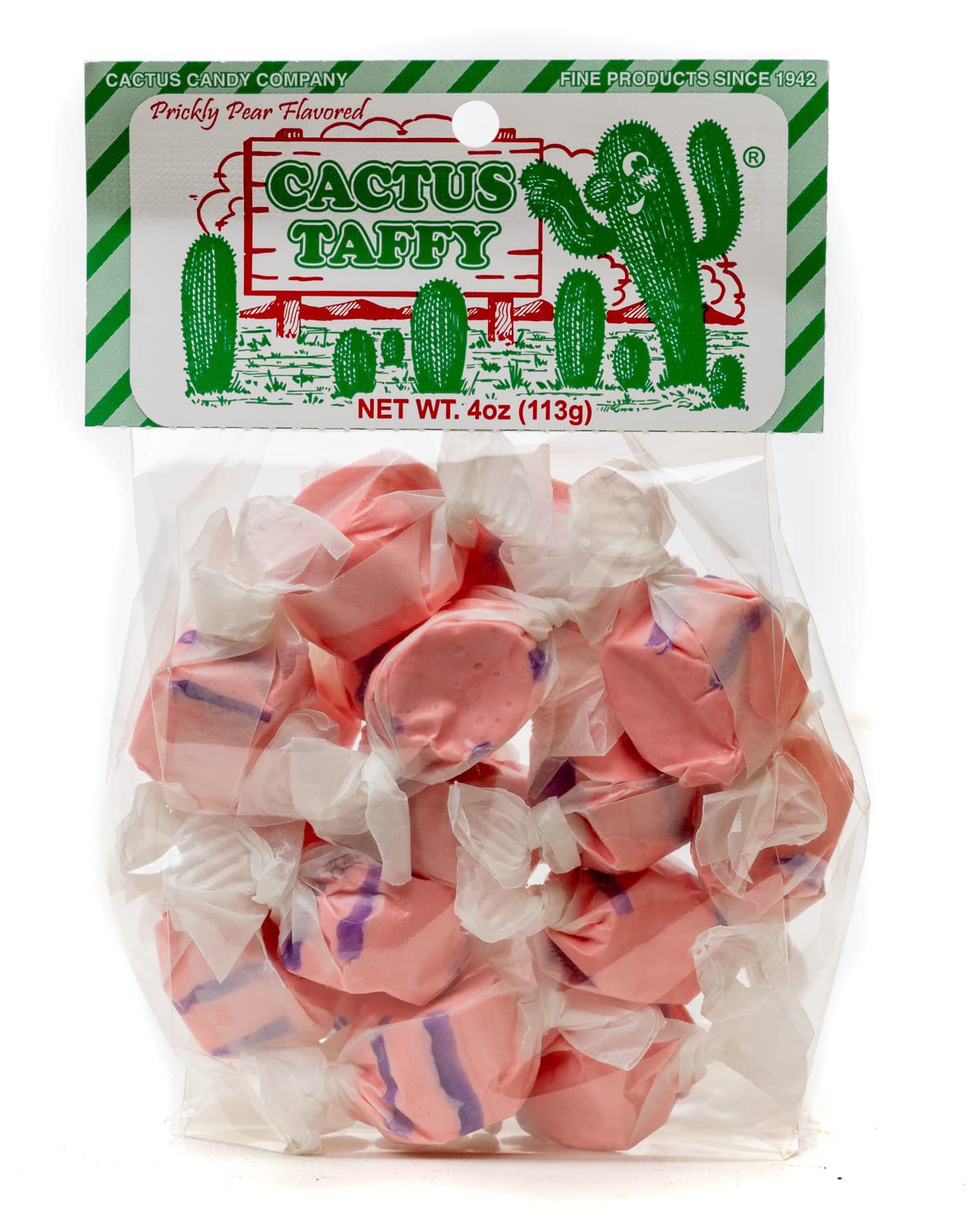 Cactus Candy Company - Prickly Pear Taffy | A Unique Sweet Treat Made In Arizona (4Oz)
