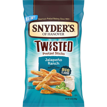 Snyders Jalapeno Ranch Twisted Pretzels 12oz (Pack of 4)