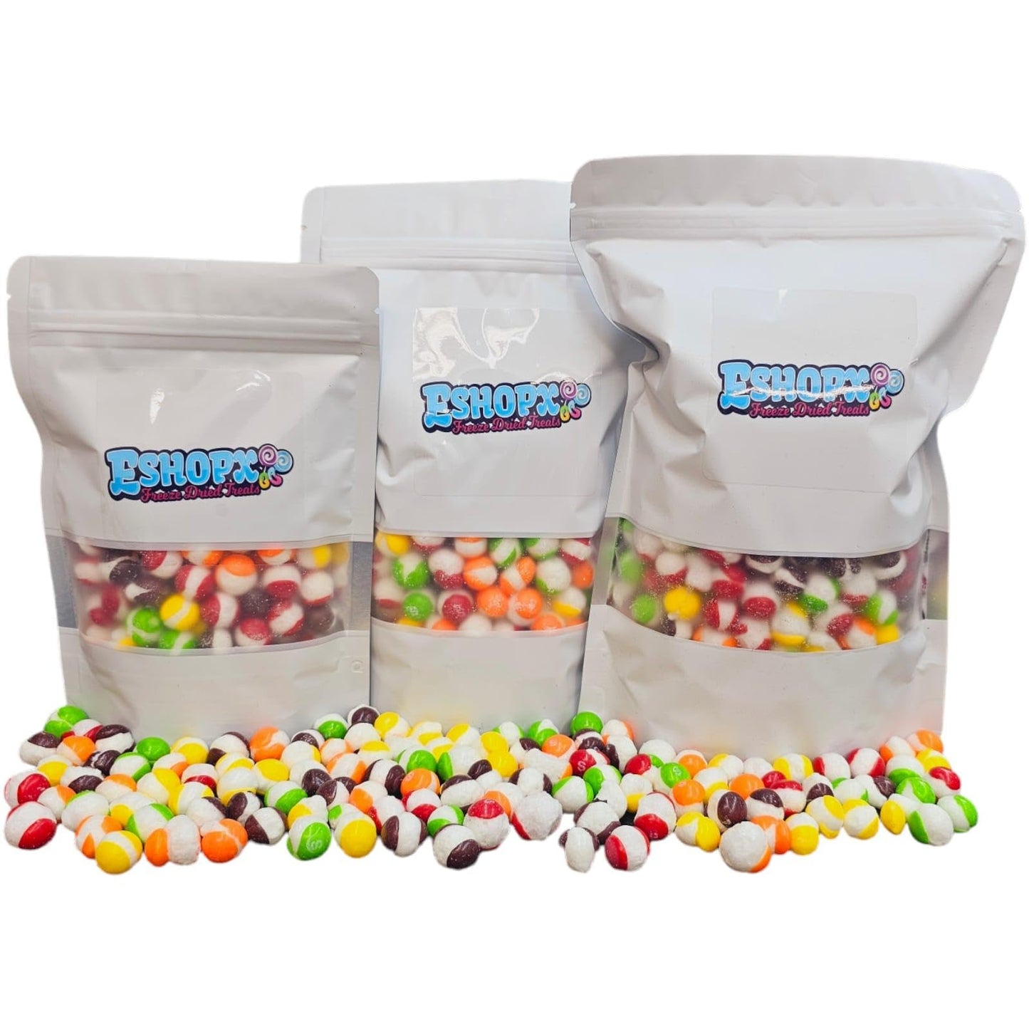 Eshopx Freeze Dried Candy - 1 Pound Bag Premium Freeze-Dried Crunchy Candy With Bursting Fruity Taste (16 Oz, Original Rainbow)