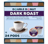 Double Donut Dark Roast Coffee Pods, Extra Bold Blend Coffee, Single Serve Coffee For Keurig K Cups Machines, Dark Roast Coffee