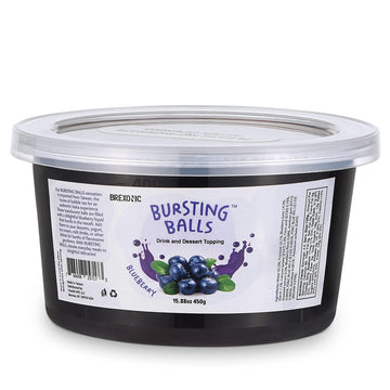 Brexonic Boba Pearls, Blueberry Popping Bursting Boba, Tapioca Pearls For Bubble Tea (Blueberry, 1 Lb 1 Pack)