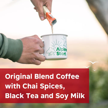 Alpine Start Instant Dirty Chai Latte, Vegan Coffee with Chai Spices, 0.7 Oz Pack of 5