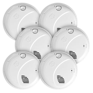 First Alert Interconnect Hardwire Smoke Alarm With Battery Backup & Voice Alerts, 6-Pack