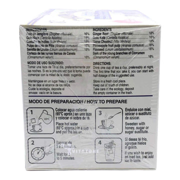 2 Boxes Improved Formula Tea Chupa Grass - Tea Based Ginger, Gotu Kola & Cinammon & Te Panza Jengibre (30 Tea Bags/0.10 Oz Each