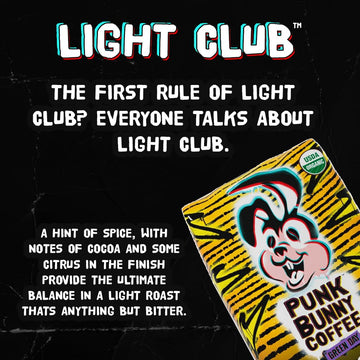 Punk Bunny Light Roast Coffee, Organic Ground Coffee, Light Club, 12 Oz