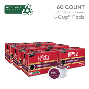 Eight OClock Coffee French Roast Single-Serve Coffee K-Cup Pods Dark Roast 60 Count
