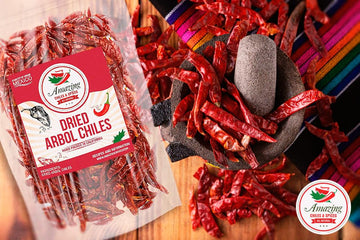 Chile De Arbol 4Oz - Dried Whole Red Chili Peppers, Premium All Natural Stemless, Resealable Bag. Use In Mexican, Chinese And Th